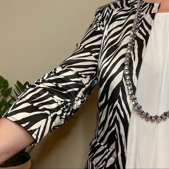 Peck & Peck Zebra Striped Jacket Sz 6 - Picture 7 of 8